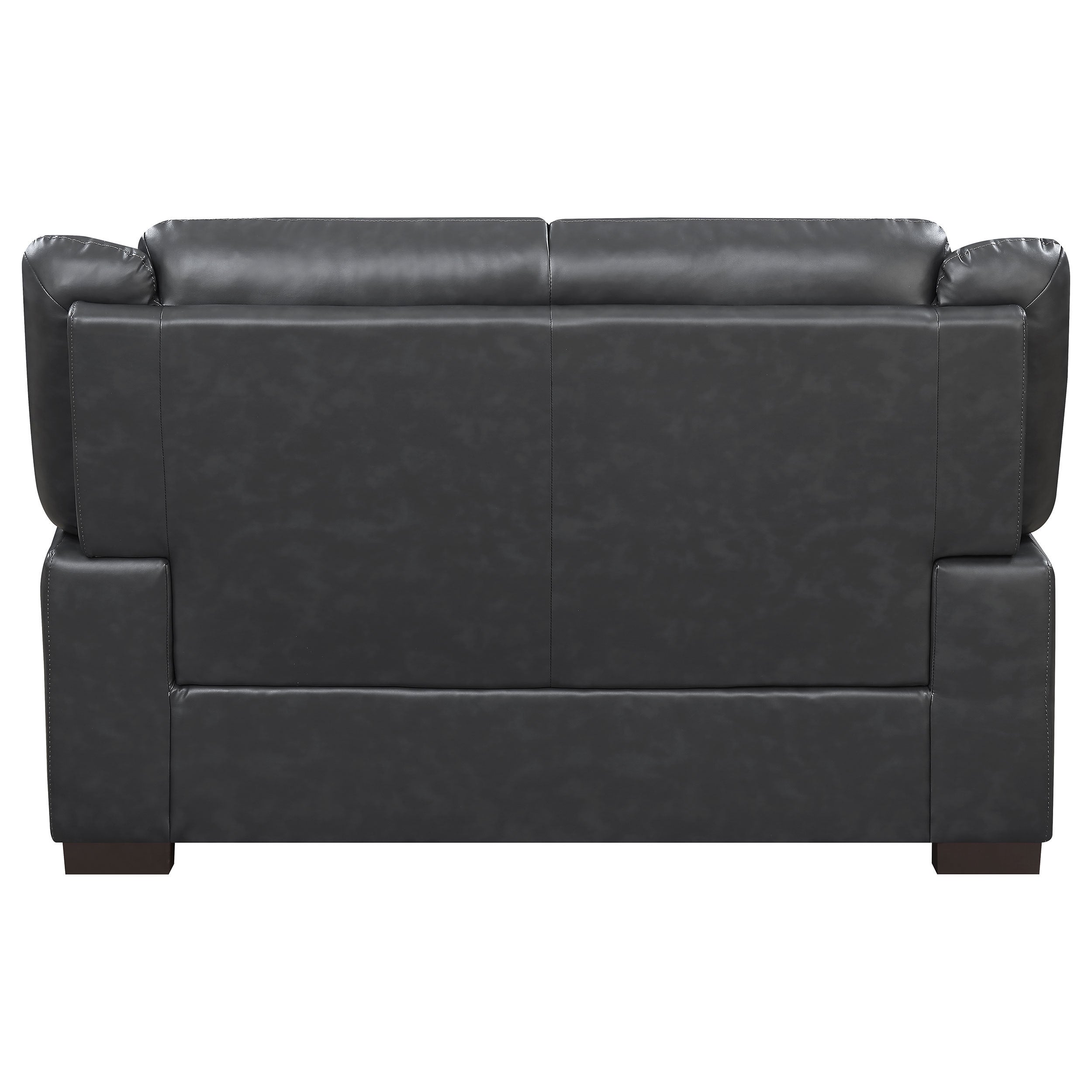 Borden Grey 2-Piece Faux Leather Living Room Set with Smooth Upholstery, Grey Color, Medium Size - Grand Goldman Shop