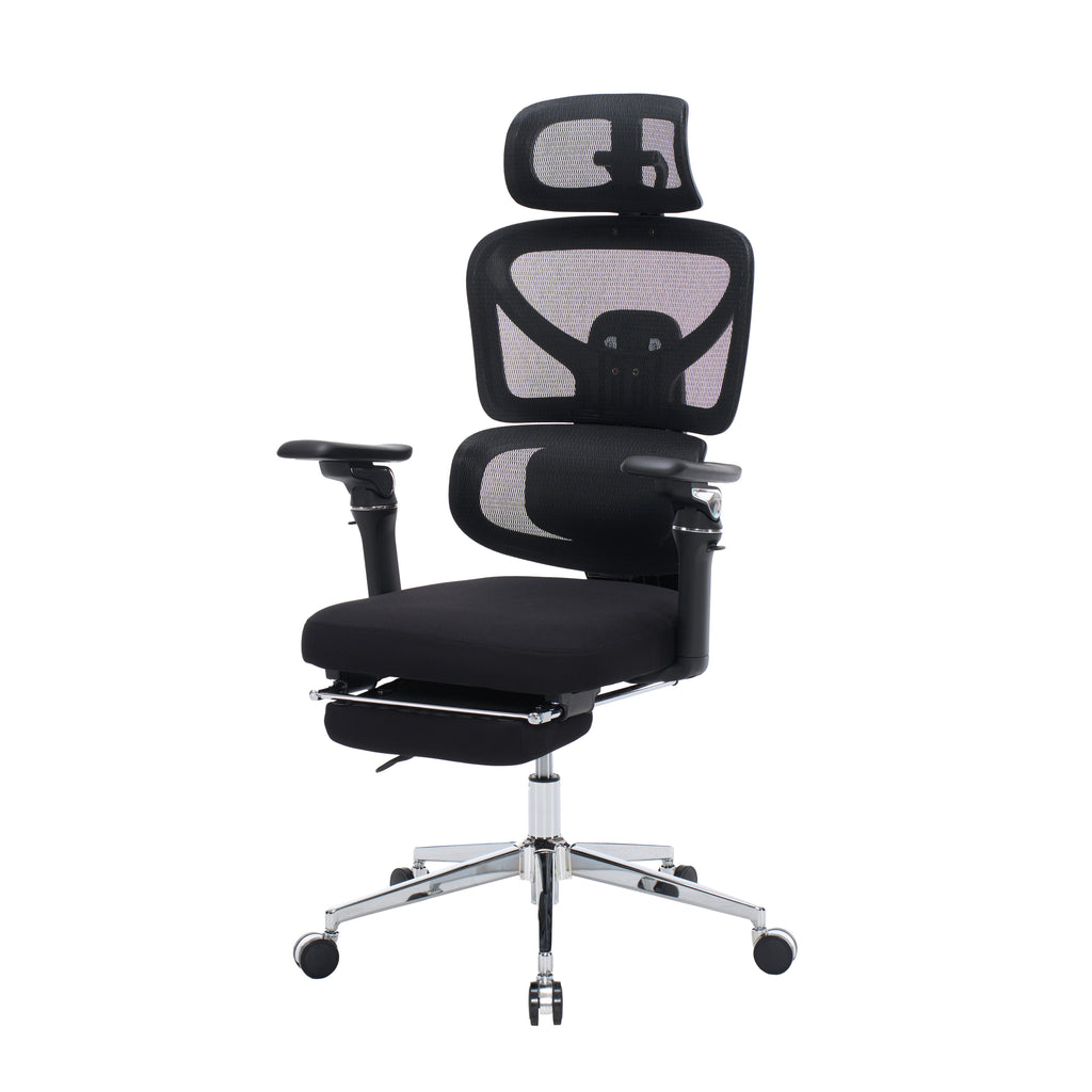 Ergonomic Home Office Desk Chair with Massage Lumbar Support,4D Headrest & 5D Armrests, Adjustable Back High and Seat Depth(B