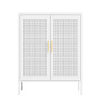 NO LOCK, Metal Storage Cabinet with 2 Doors and 2 Adjustable Shelves, Steel Storage Cabinet, Metal File Cabinet for Home Offi