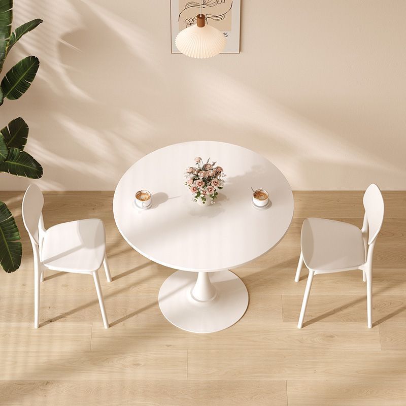 Modern Round Dining Table, ∅31.5'' Kitchen Dining Room Furniture, Coffee Table, Leisure Table, Living Room Table, Oval Dining Table, WHTIE - Grand Goldman Shop