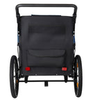 Stylish 2 in 1 Kids Bike Trailer and Stroller for 1 to 2 Children, Jogging Function, Foldable Compact Storage with Universal 