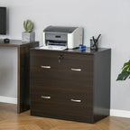 Vinsetto 2-Drawer File Cabinet with Lock and Keys, Vertical Storage Filing Cabinet with Hanging Bar for Letter Size, Home Off
