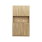 70.87' Tall Wardrobe& Kitchen Cabinet, with 6-Doors, 1-Open Shelves and 1-Drawer for bedroom,Rustic Oak - Grand Goldman Shop