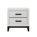 MIRAGE White 5PC King Bedroom Set with Rubber Wood and Slats - Grand Goldman Shop