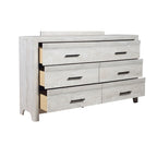 DENVER Modern Queen 4-Piece Bedroom Set with Bed, Dresser, Mirror and Nightstand, Natural Finish, Contemporary Storage Furniture Set - Grand Goldman Shop