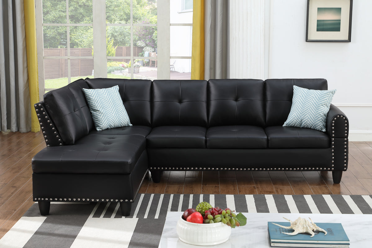 2 - Piece Irine Faux Leather Sectional Sofa - Grand Goldman Shop