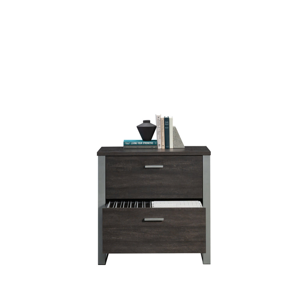 Lateral File with Two Drawers, Dark Brown finish - Grand Goldman