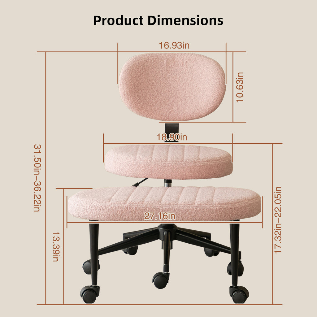 Ergonomic Office Chair – Multi-Position Cross Legged Design for Adults, Swivel Meditation & ADHD Fidget Desk Chair in Soft Bl