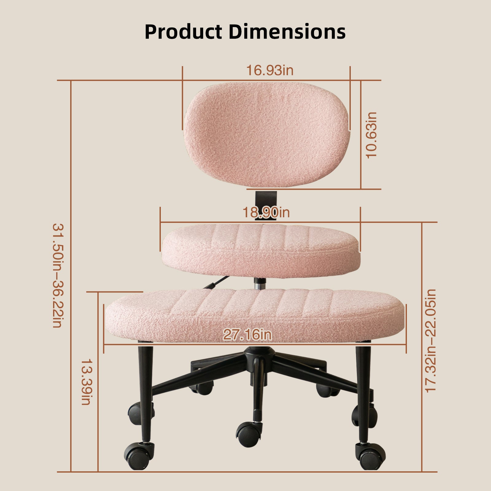 Ergonomic Office Chair – Multi-Position Cross Legged Design for Adults, Swivel Meditation & ADHD Fidget Desk Chair in Soft Bl
