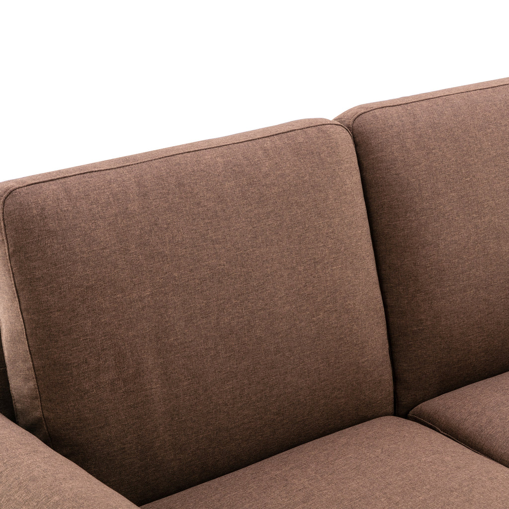 Orisfur Pull Out Sofa Bed Loveseat Sleeper with Twin Size Memory Mattress, USB Ports, Brown Linen, 57.9' - Grand Goldman Shop