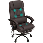 High Back Vibration Massage Office Chair with 6 Points, Hight Adjustable Computer Desk Chair, Reclining Office Chair with Ret