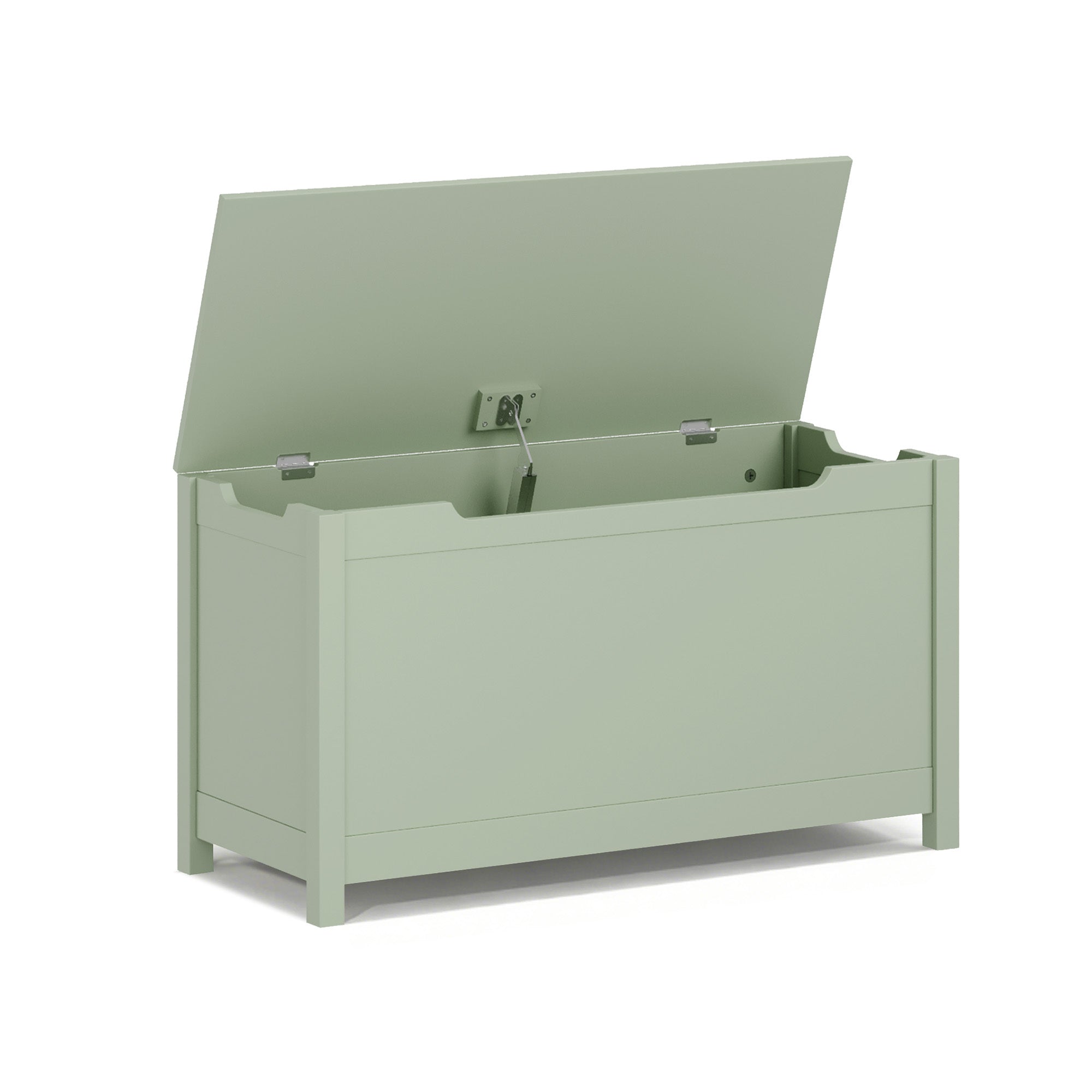 Kids Wooden Toy Box Storage with Safety Hinged Lid for Ages 2+ (Sage) | Premium Home Decor - Grand Goldman