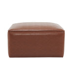 Upholstered Square PU Leather Ottoman,Brown (old sku N757P180768O) - Grand Goldman Shop