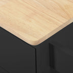 Kitchen Island with Power Outlet,Kitchen Storage Island with Drop Leaf and Rubber Wood,Open Storage and Wine Rack,5 Wheels,with Adjustable Storage for Home, Kitchen, and Dining Room, Black - Grand Goldman Shop