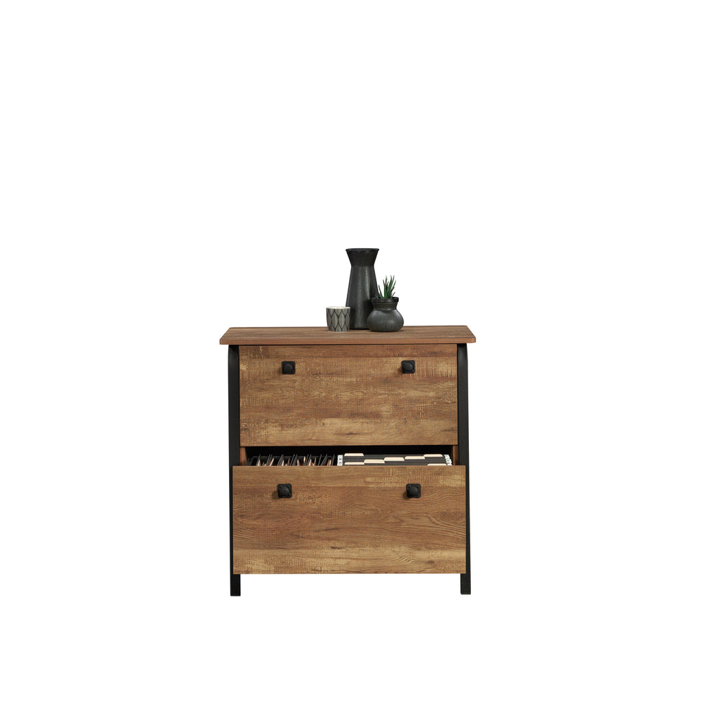 Lateral File with Bold Design, Oak finish | Premium Home Decor - Grand Goldman
