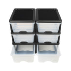 2 Pack Plastic Storage Drawers Storage Dresser Organizer Bins 6 Drawers - Grand Goldman Shop