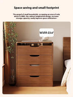 (60cm) 3 in 1 Vanity Desk with Plip Top Mirror, Small Make Up Vanity Set with Visible Glass Desktop, Compact Makeup Vanity with 3 Drawers, Dressing Table for Bedroom (Walnut Color) - Grand Goldman Shop
