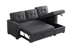Convertible Upholstered Sectional Sofa with Pull-out Chaise - Grand Goldman Shop