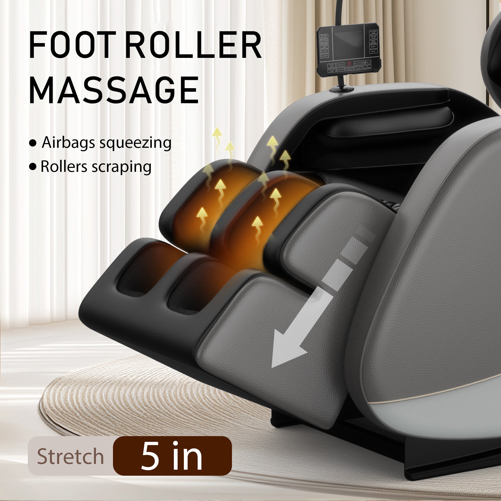 Massage Chair Recliner with Zero Gravity with Full Body Air Pressure - Grand Goldman Shop