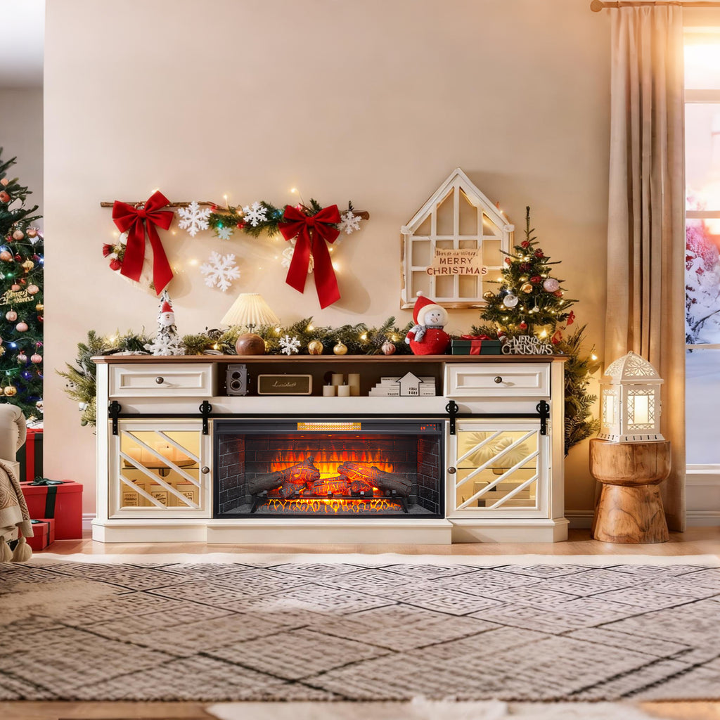 42 inch Infrared Electric Fireplace with Removable Trim kit Insert, Touch Panel Home Decor Heater - Grand Goldman Shop