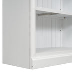 83.4' Tall Wood Bookcase with light strip,5-Tier Decor Bookshelves with Adjustable Shelves,Storage Organizer for CDs/Books,Free Standing Storage Shelves for Living Room,Home Office,White - Grand Goldman Shop