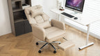 Swivel Ergonomic Office Chair, Technology Leather  High Back Office Chair with Lumbar Support Headrest, Sedentary Comfortable