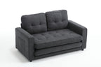 3 Fold Sofa,Convertible Futon Couch sleeper sofabed,Space saving loveseat,Pull Out Couch Bed for Living Room,Dark Gray & Light Gray & Beige,Velvet linen fabric - Grand Goldman Shop