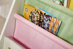 Kids Funnel Charlie White Kids Wooden Canvas Sling Magazine Bookcase | Premium Home Decor - Grand Goldman