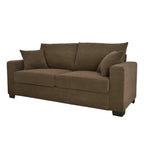 69-inch Two-Seater Sofa with Textured Fabric, Comfortable Upholstered Couch in , Wood and Fabric Frame with Sturdy Plastic Legs for Living Room, Apartment, Office - Grand Goldman Shop