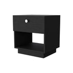 Peyton 2 Piece Bedroom Set, Armoire + Nightstand, Black - Grand Goldman Shop