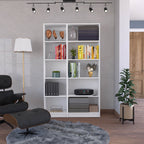 Kenyon 2 Piece Home Bookcase set, 42' Wide with 10 Shelves, Living Room Set White | Premium Home Decor - Grand Goldman