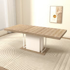 Rectangle extendable dining table for 6-10 people aged effect wood 160-200 cm - Grand Goldman Shop