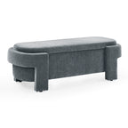 Chenille Upholstered Bench with Large Storage Space for the Living Room, Entryway and Bedroom,Grey,( 51.5''x20.5''x17'' ) - Grand Goldman Shop