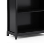 Amherst 30 inch Solid Wood 5 Shelf Bookcase in Black | Premium Home Decor - Grand Goldman