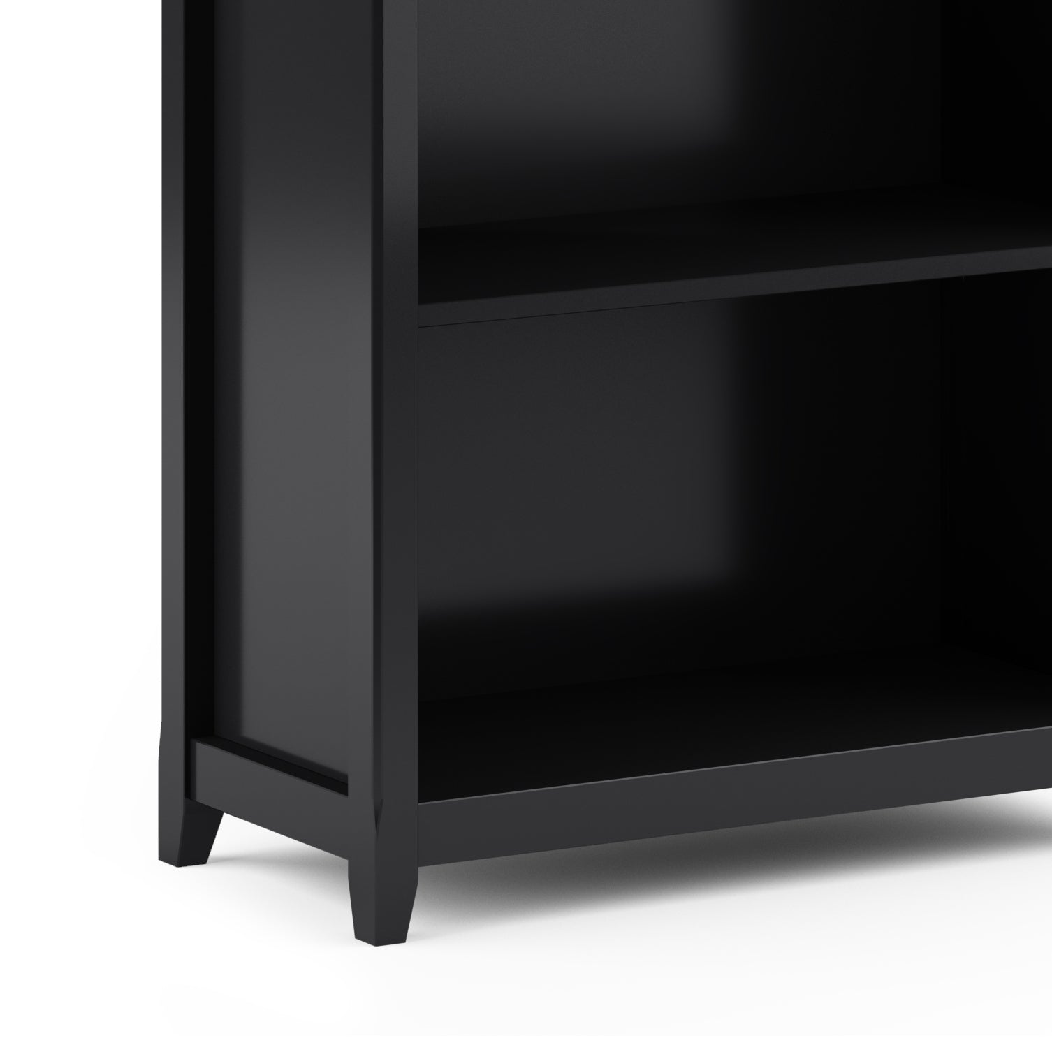 Amherst 30 inch Solid Wood 5 Shelf Bookcase in Black | Premium Home Decor - Grand Goldman