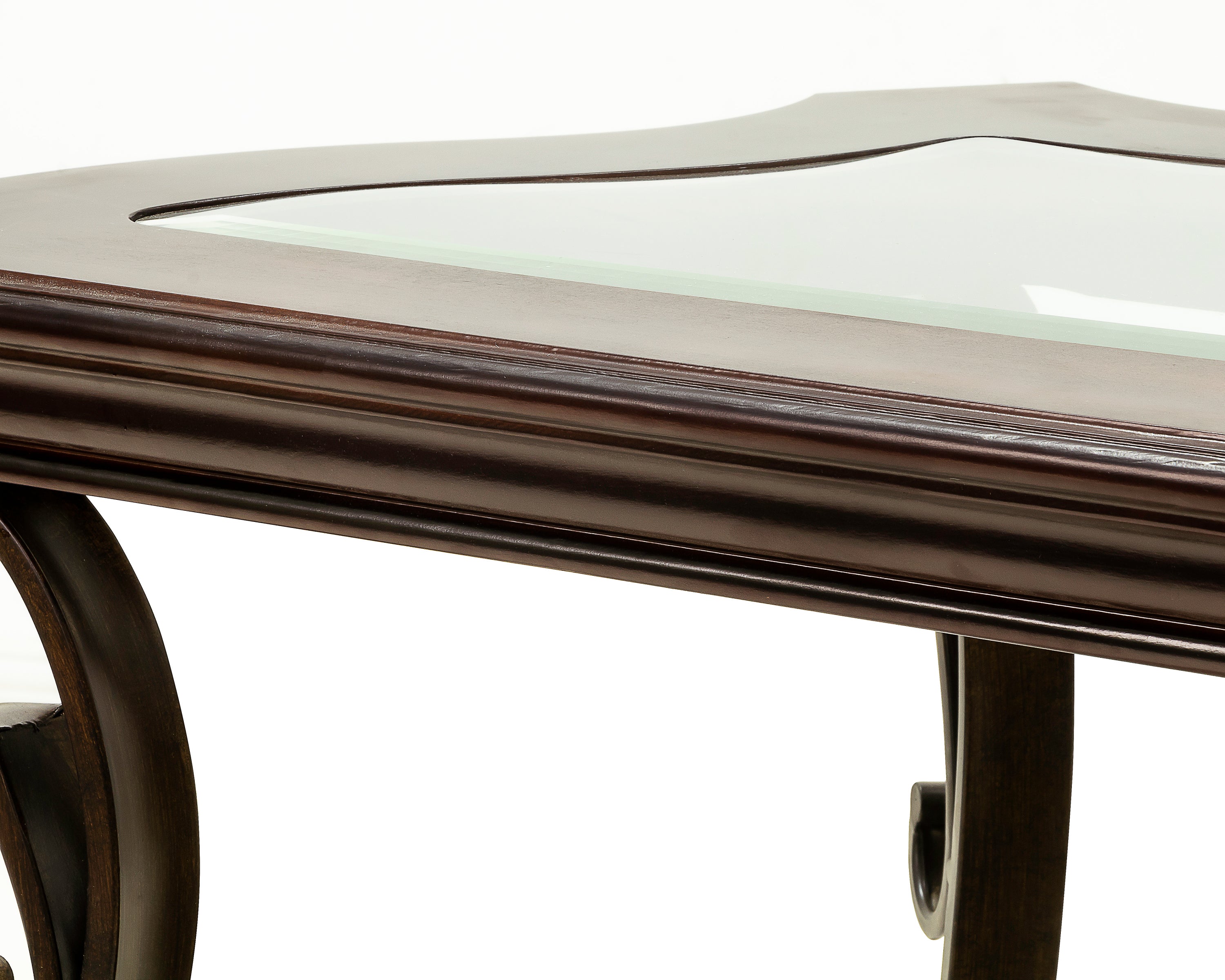 Sofa Table, Glass table top, MDF W/marble paper middle shelf, powder coat finish metal legs. (54'Lx20'Wx30'H) - Grand Goldman Shop