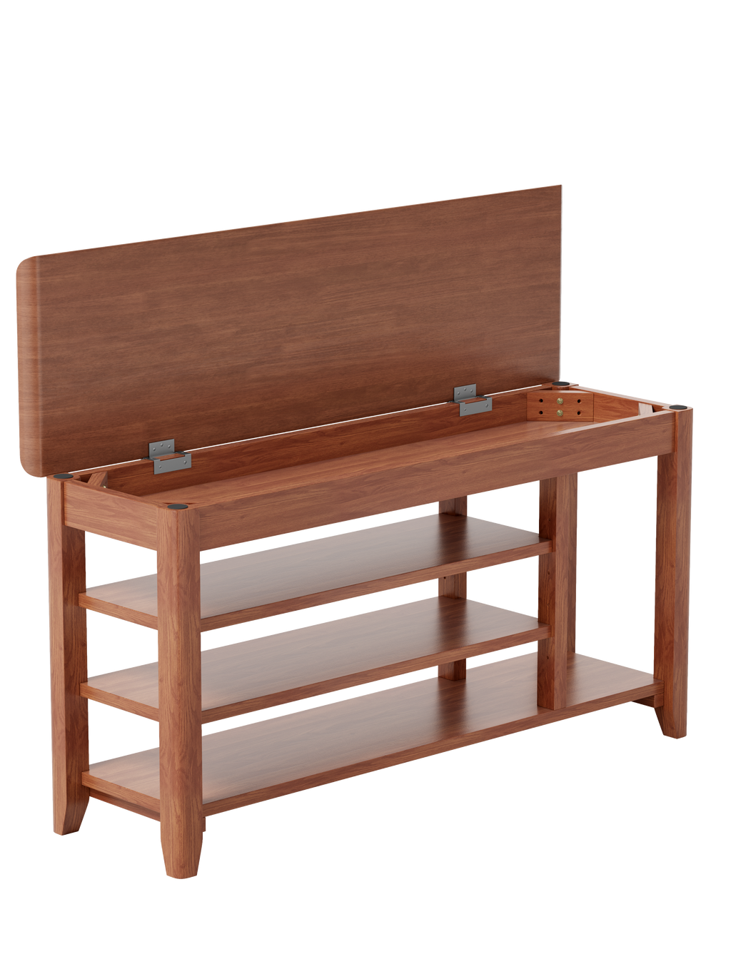 Adjustable shoe-changing bench, storage bench, hidden storage. With a load-bearing capacity of up to 550 pounds, suitable for bedrooms and corridors. 100% solid wood. - Grand Goldman Shop