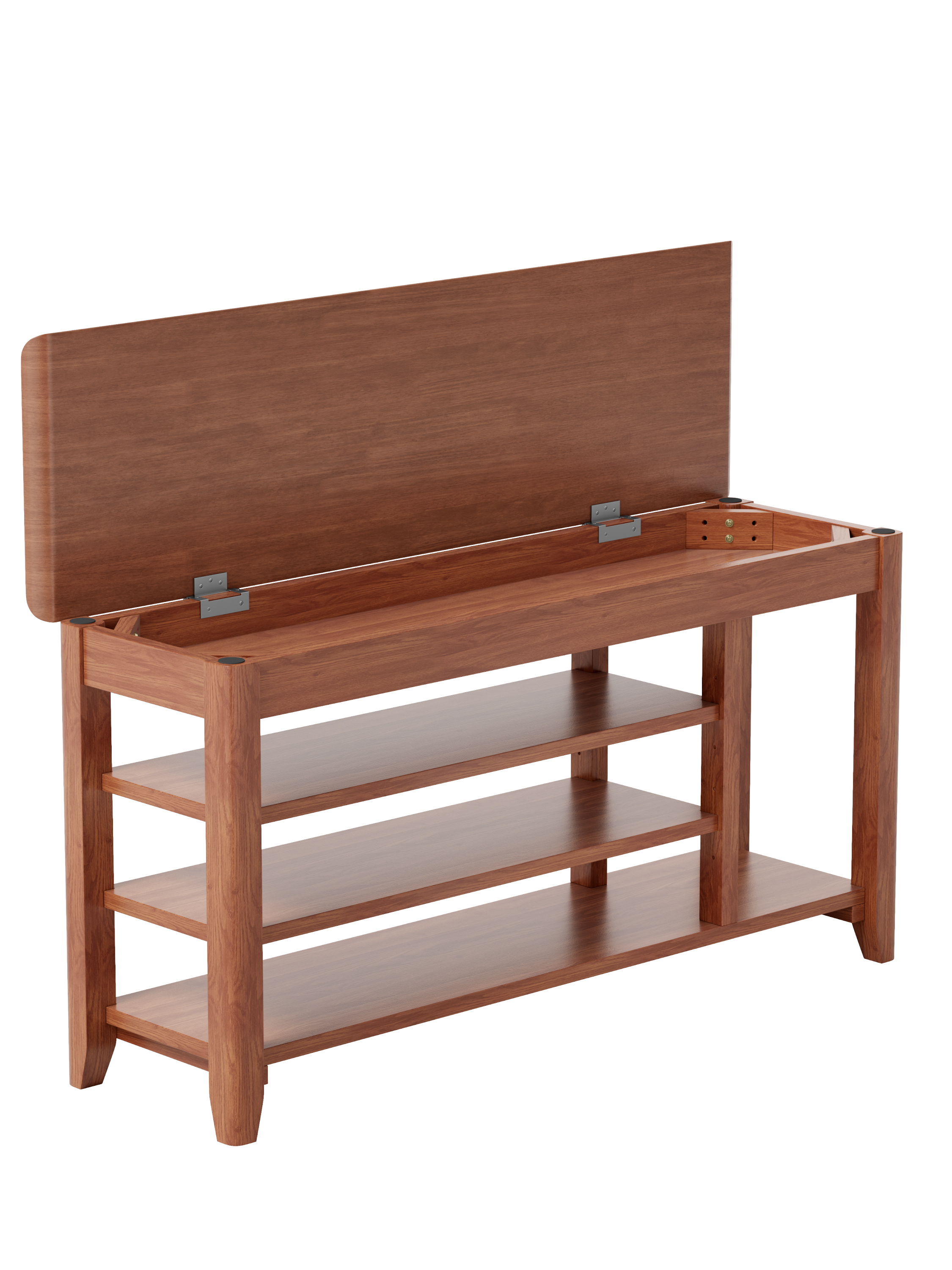 Adjustable shoe-changing bench, storage bench, hidden storage. With a load-bearing capacity of up to 550 pounds, suitable for bedrooms and corridors. 100% solid wood. - Grand Goldman Shop