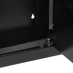 Wall Safe, 3-Tier Hidden Wall Mounted Safe with Password & Key, Q235 Cold-Rolled Steel In-Wall Box with LED Lighting, 2 Adjus