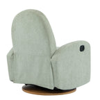 Modern 360 Swivel and Glider Recliner Chair in Light Green Boucle with Solid Wood Base - Grand Goldman Shop