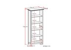 Amherst 30 inch Solid Wood 5 Shelf Bookcase in White - Grand Goldman