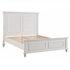 White California King Size Bed Set with 2x Nightstands Panel Headboard Footboard Classic Furniture in Rubberwood and Plywood - Grand Goldman Shop