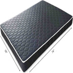6 Inch Waterproof Foam Mattress, Navy Blue Quilted Breathable Fabric, Twin Size - Grand Goldman Shop
