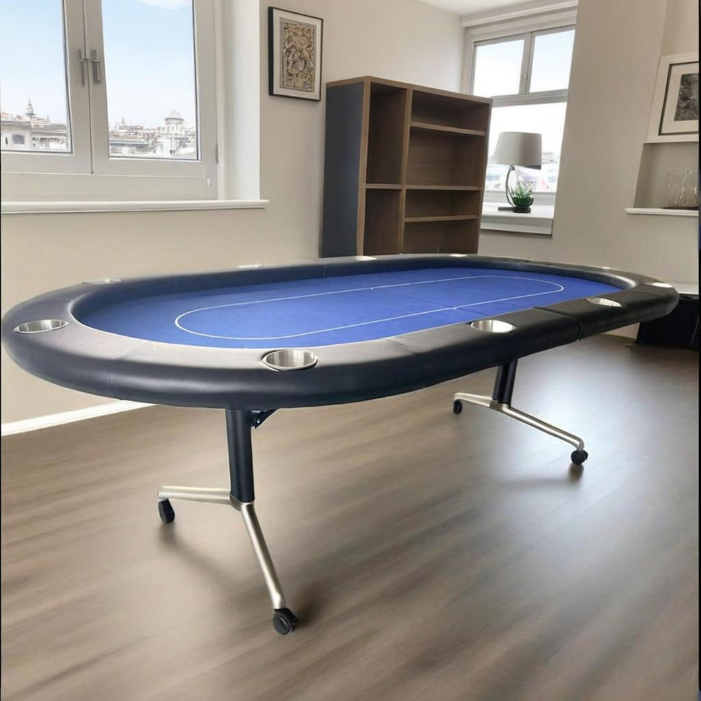 INO Design 94' Fodable Poker Table for 10 players, Blue - Grand Goldman
