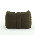 Soft Chenille Bean Bag Chair with High Resilient Foam for Living Room and Bedroom, Comfortable Square Lazy Sofa with Footstool for Adults - Grand Goldman Shop