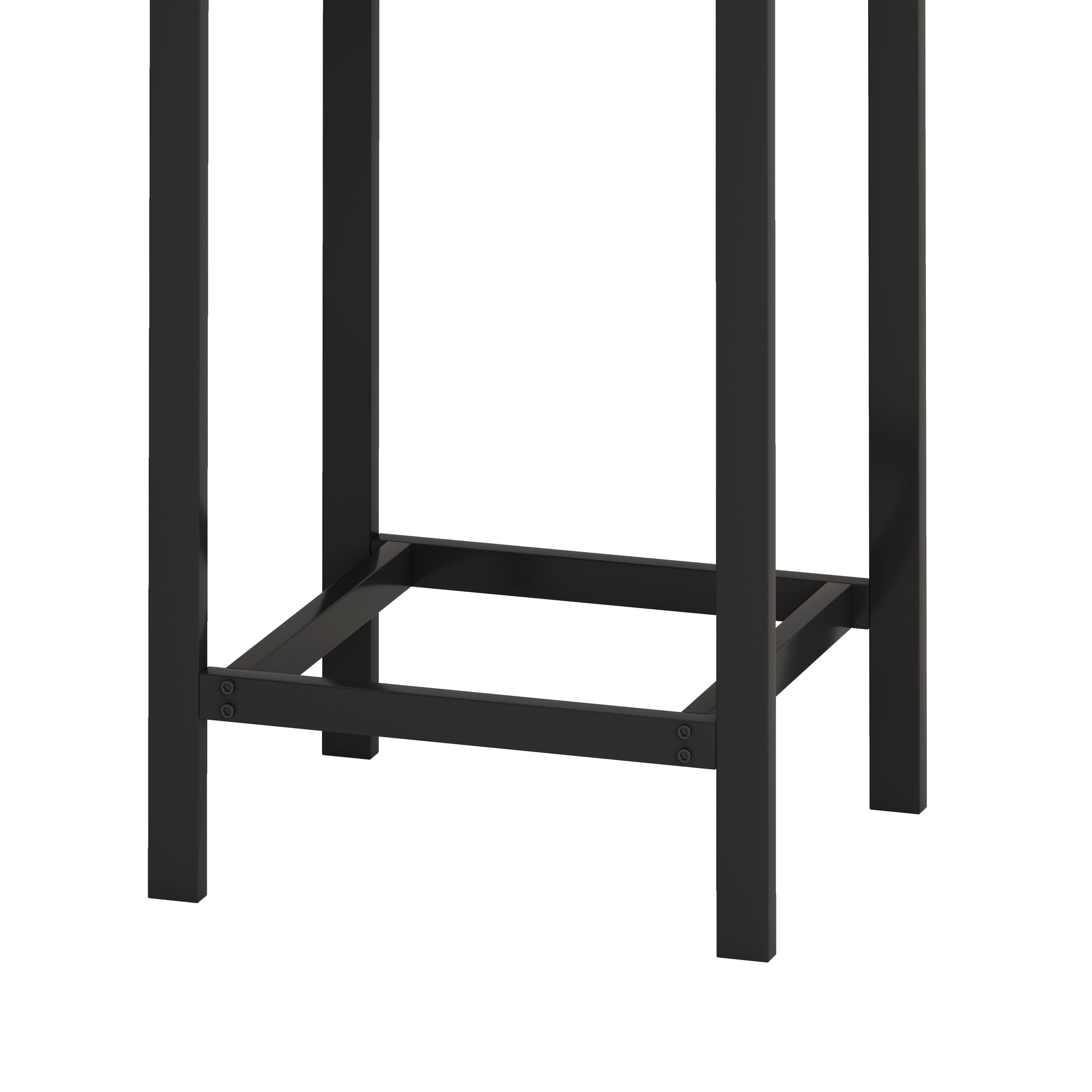 Modern Design Kitchen Dining Table, Pub Table, Long Dining Table Set with 3 Stools, Convenient Hanging Stool Design, Natural+Black,(Same SKU:W757P146463) - Grand Goldman Shop