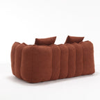 Cozy Beanbag Chair with High Resilience Foam Core for Two - Red Chenille, 66x35x25 inches - Grand Goldman Shop