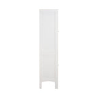 Tall Narrow Tower Freestanding Cabinet with 2 Shutter Doors 5 Tier Shelves for Bathroom, Kitchen ,Living Room ,Storage Cabinet,White - Grand Goldman Shop