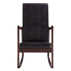 Dark Brown and Espresso Rocking Chair with Armrest - Grand Goldman Shop