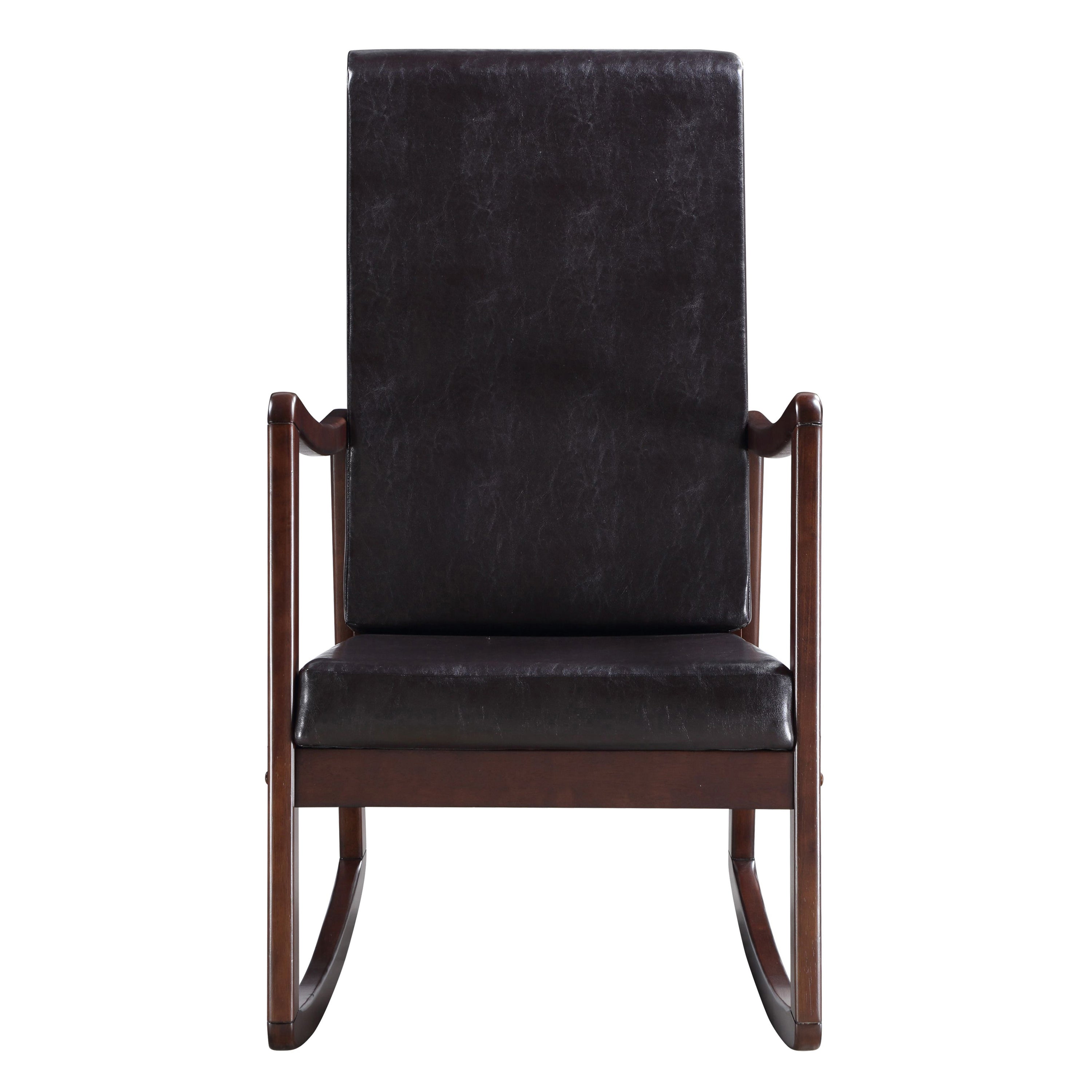 Dark Brown and Espresso Rocking Chair with Armrest - Grand Goldman Shop